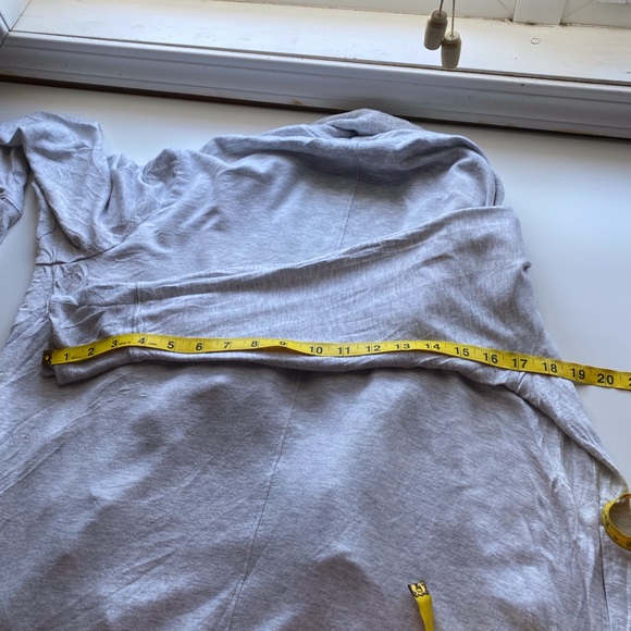 Athleta Pranayama Restore Wrap Woman LP Large Petite Grey Open Cardigan Pockets - Picture 13 of 16